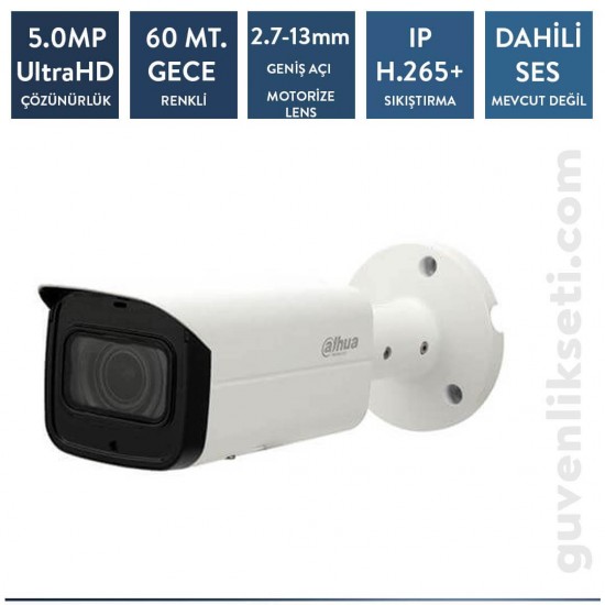 Dahua IPC-HFW2531T-ZAS-27135-S2 5 MP H.265+ IR Bullet Starlight Motorize Kamera(60m IR)